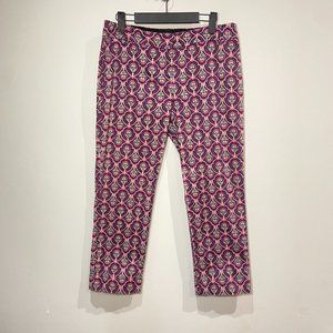 The Limited Women's Purple Paisley Print Cropped Pants Drew Fit Size 8
